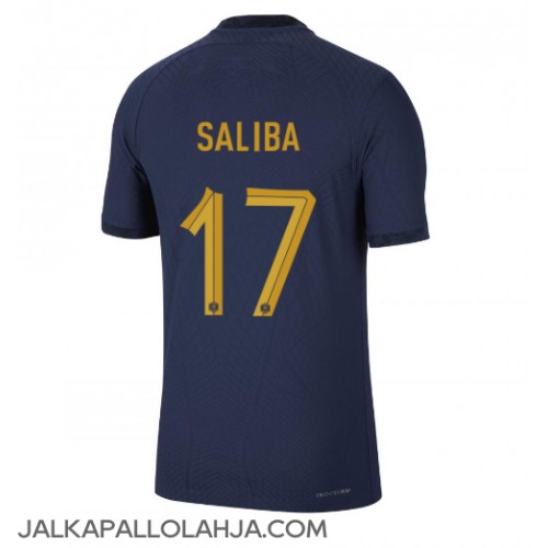 Ranska William Saliba #17 Kopio Koti Pelipaita MM-kisat 2022 Lyhyet Hihat